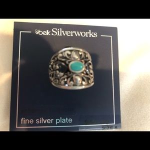 Silver filigree ring